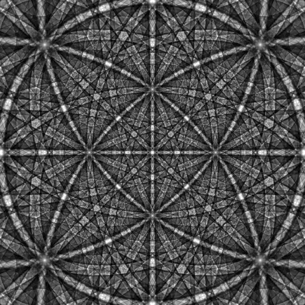 Simulated EBSD master pattern with intersecting Kikuchi bands